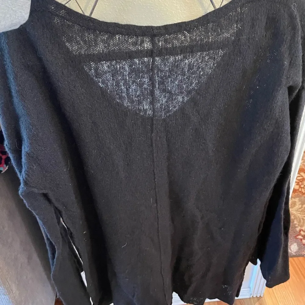 Free People Black V-Neck Sweater